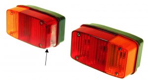 Pair of rear lights for Ape 50&#x2F;220&#x2F;400&#x2F;500&#x2F;600 TL Elestart-TM P50-P2-P401-P501-P601-P601V-MP-MPV 