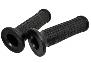 Pair of black rubber grips for Piaggio CIAO SI from &#39;88 to &#39;92 