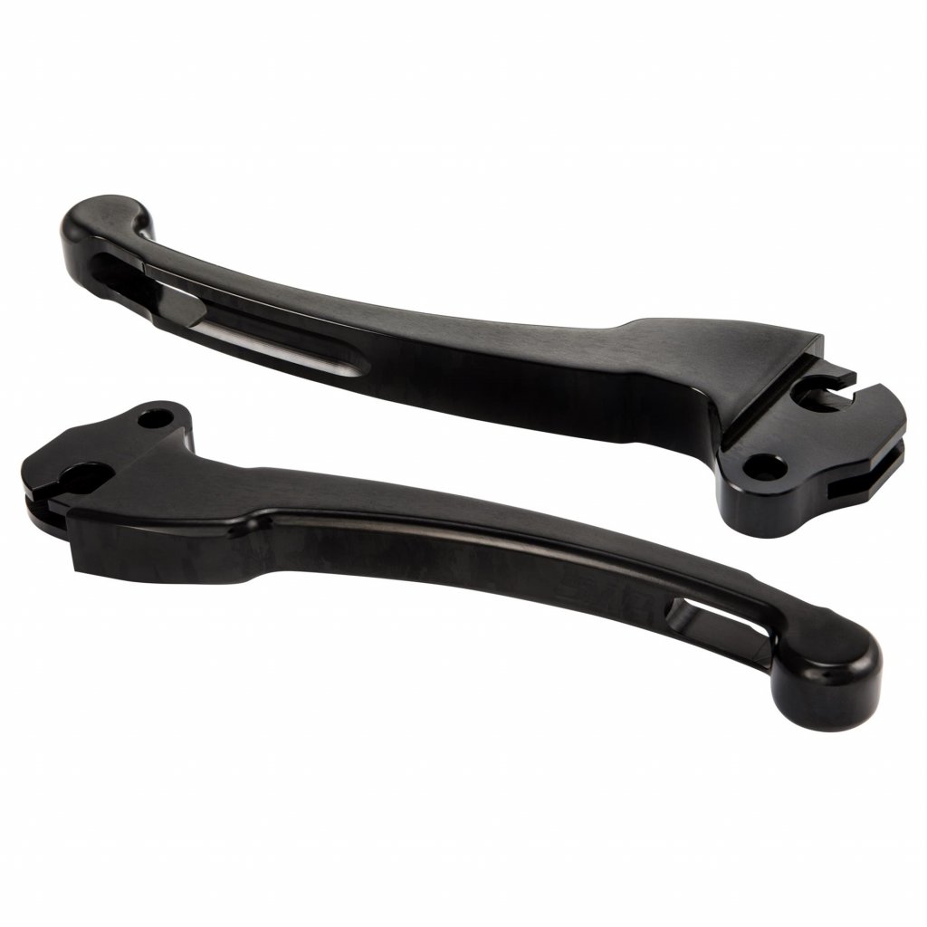 Pair of black "SPORT" brake and clutch levers for Vespa 50/125/150/200 Special-Primavera-GT-TS-VBB-PX-Sprint 