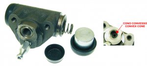 Rear brake cylinder with convex cone for Ape 50 1st series 