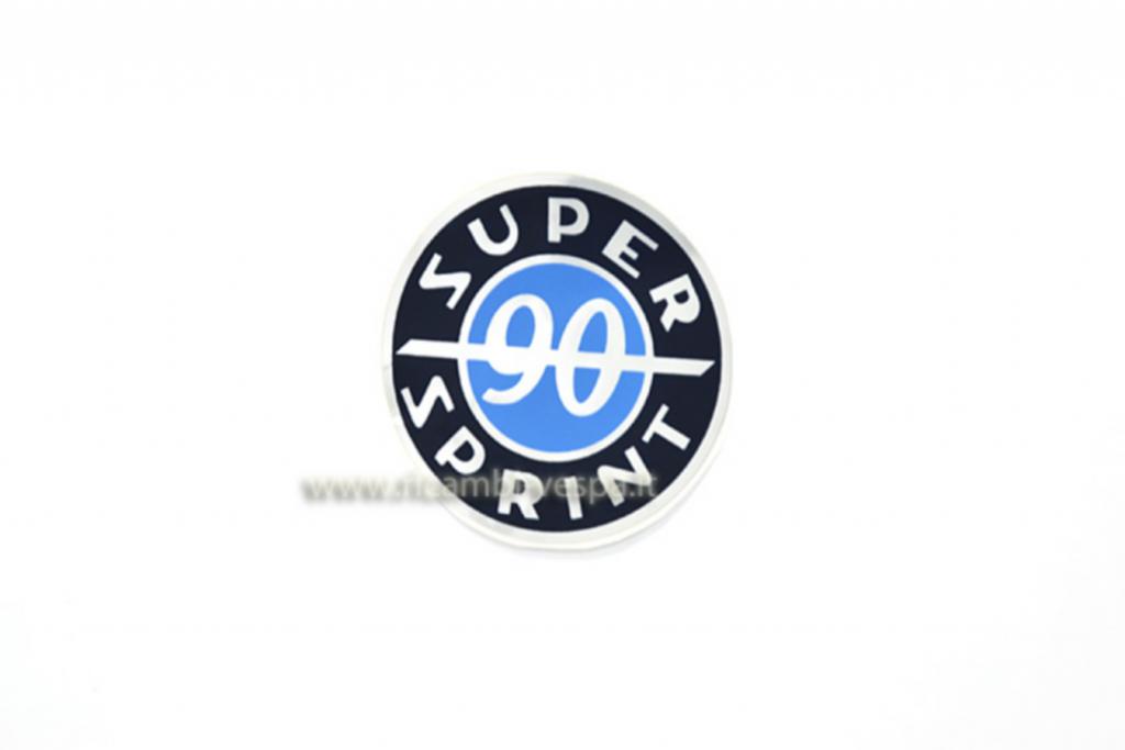 90 Super Spring blue round sticker for flat top case 