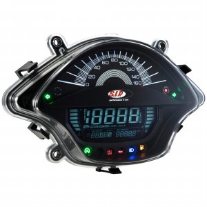Speedometer and SIP tachometer with black background for Vespa 125&#x2F;200&#x2F;300 GTS-GT-GTS Super 