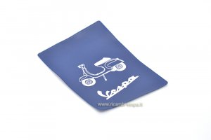 Blue document holder with screen printing for Vespa 50 Special V5B1&gt; 4T &#x2F; V5A2&gt; 3T 