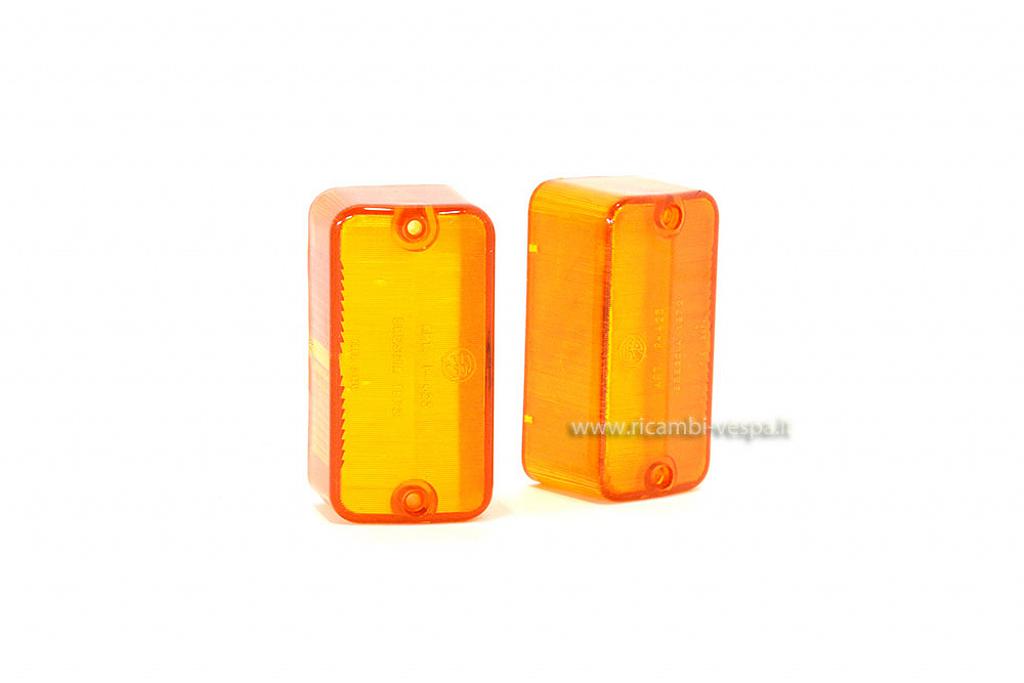 Front and rear orange indicator lenses 
