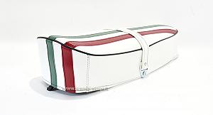 Compete white saddle with Italian flag 