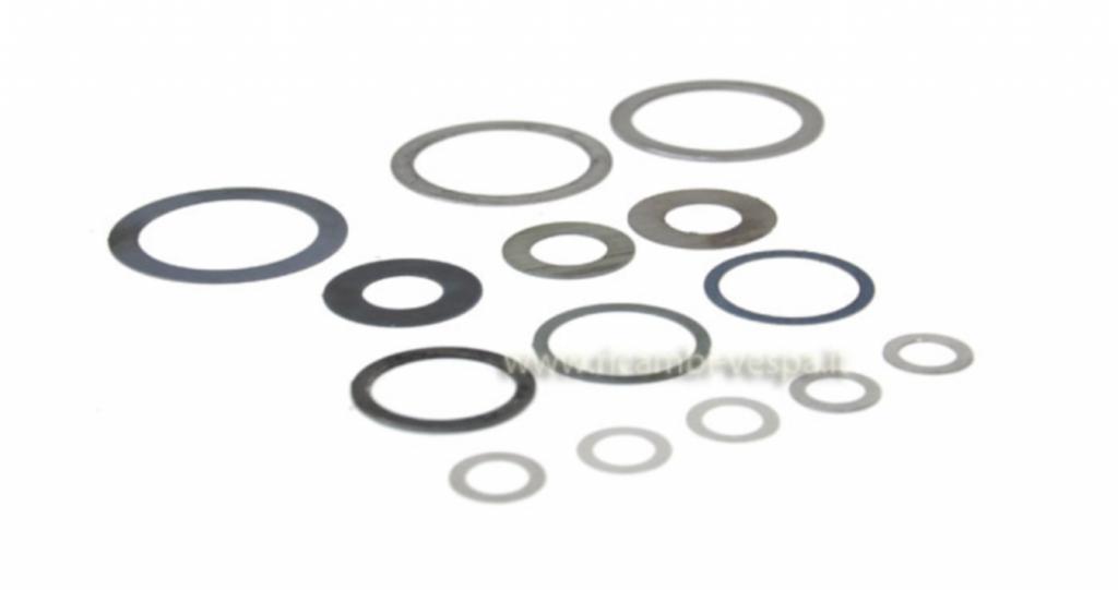 Spacing rings kit cluster, starter, gears and bearing 