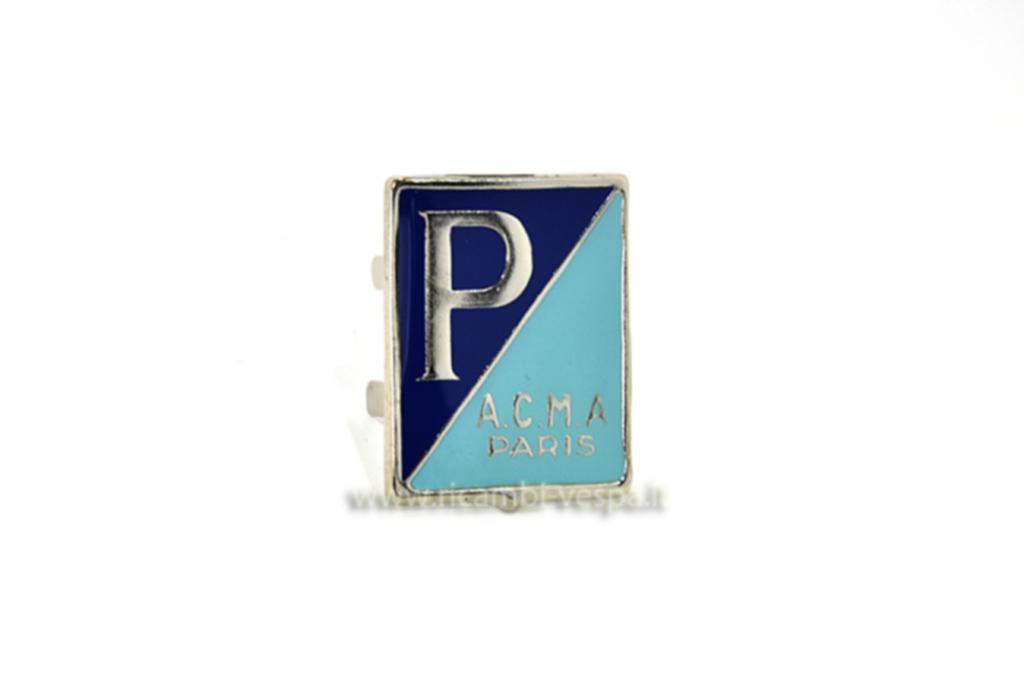 Resin Piaggio Acma Paris emblem, 