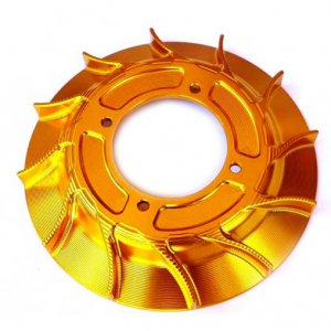 Fan for CNC &#x2F; RACING VMC magnet flywheel in gold anodized aluminum 