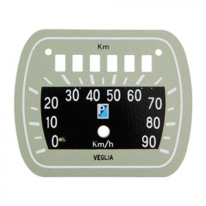 Odometer dial Veglia Borletti scale 100 km for Vespa 125 V30T&gt; 33T / 150 VL1T&gt; 2T / ADAPTABLE: 125 VM1T&gt; 2T / VN1T&gt; 2T 