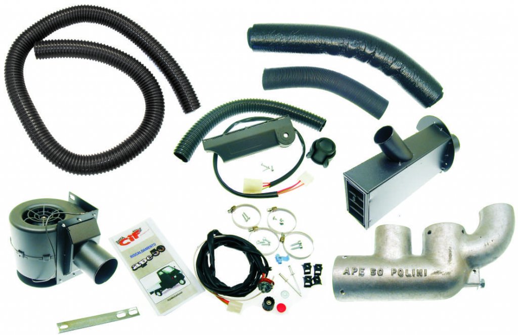 Complete heating kit (Polini muffler) for Ape 50-Europe-MIX-Euro 2 