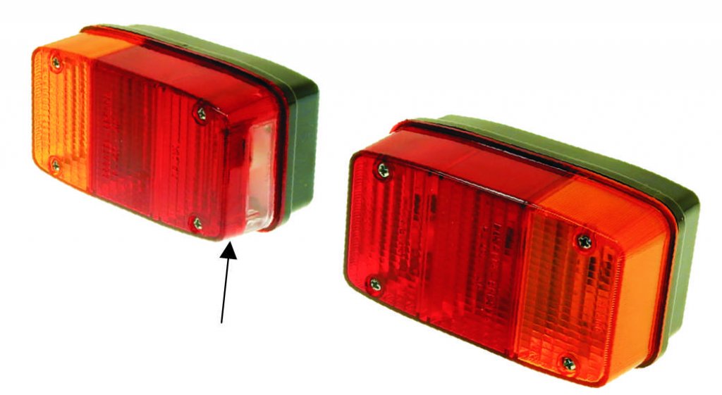 Pair of rear lights for Ape 50/220/400/500/600 TL Elestart-TM P50-P2-P401-P501-P601-P601V-MP-MPV 