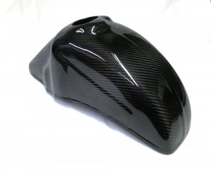 Carbon front fender for Vespa 50&#x2F;90&#x2F;125 Special-NLR-Primavera-ET3 with PK fork (shock absorber on the right) 