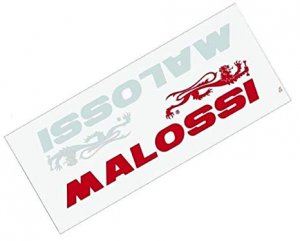 Malossi sticker Red and white 130x30mm 