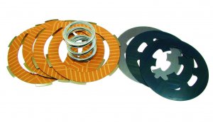 Clutch discs kit with reinforced spring &quot;racing / carbon&quot; (modification to 4 discs) for Ape 50 