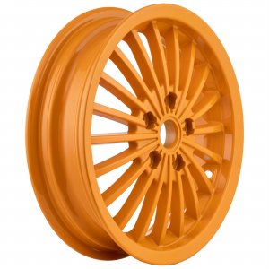 Front and rear SIP wheel in orange aluminum for Vespa 125&#x2F;200&#x2F;300 GTS-GT-GTS Super 