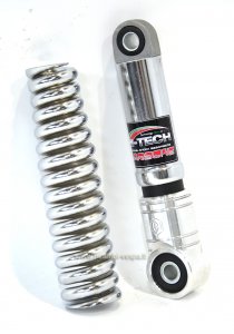 Hi-tech carbon shock absorber with spring for Vespa 125/150 V30&gt; 33T-VM1&gt; 2T-VN1&gt; 2T-VL1&gt; 3T-VB1-VBA-VBB-VNB 