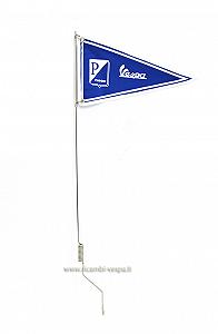 Adjustable flag pole with blue flag 