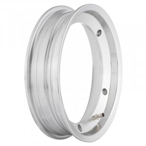 SIP tubeless aluminum rim in glossy aluminum 2.10 / 10 for Vespa 50-125 / PV / ET3 / PK / S / XL / XL2 / 125 GT-TS / 150 GL / GS VS5T / Sprint / V / T4 / Rally / PX / PE / Lusso / T5 / LML Star / DLX / Deluxe 2T / 4T 