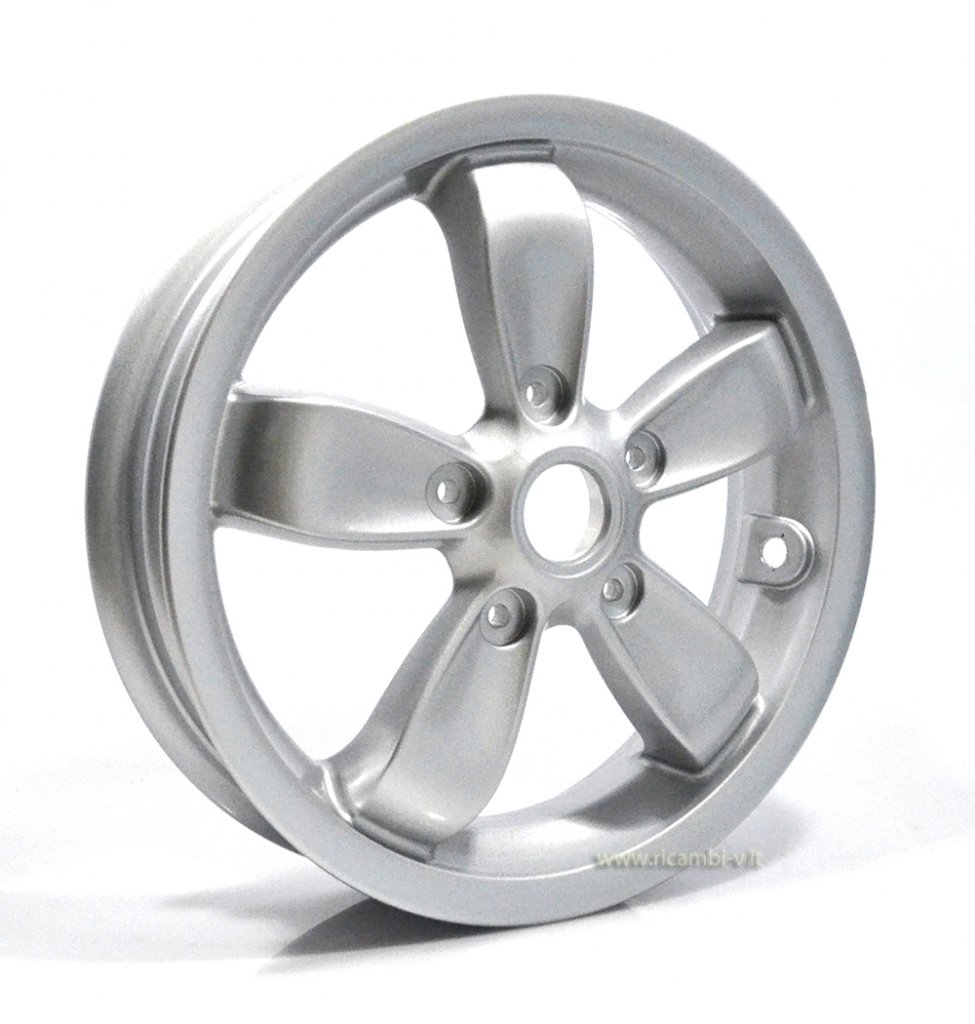 Front wheel Piaggio silver gray 2.50-11 "5 spokes for Vespa 50-125-150 Primavera 2 / 4T 
