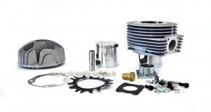 Complete Polini cylinder kit (190cc) in aluminum with central or side spark plug for Vespa 125/150 Sprint V-GTR-TS-PX 