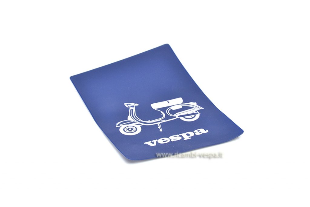 Blue document holder with screen printing for Vespa 125 Primavera VMA1> 2T / ET3 