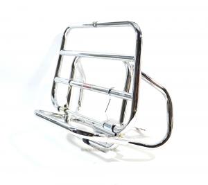 Chrome plated rear luggage carrier 
