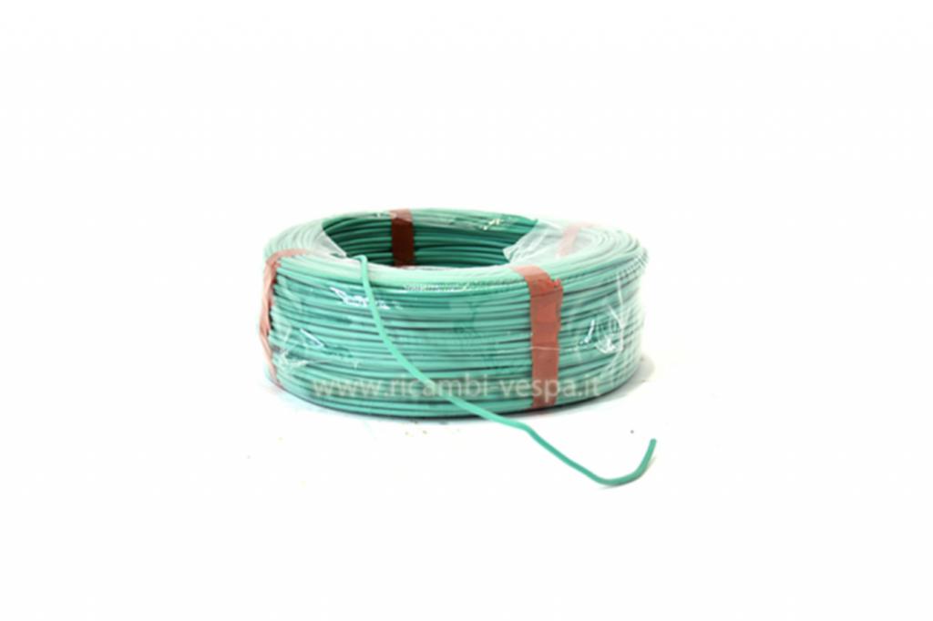 Green silicone-rubber coated electric wire for stators and other elements 