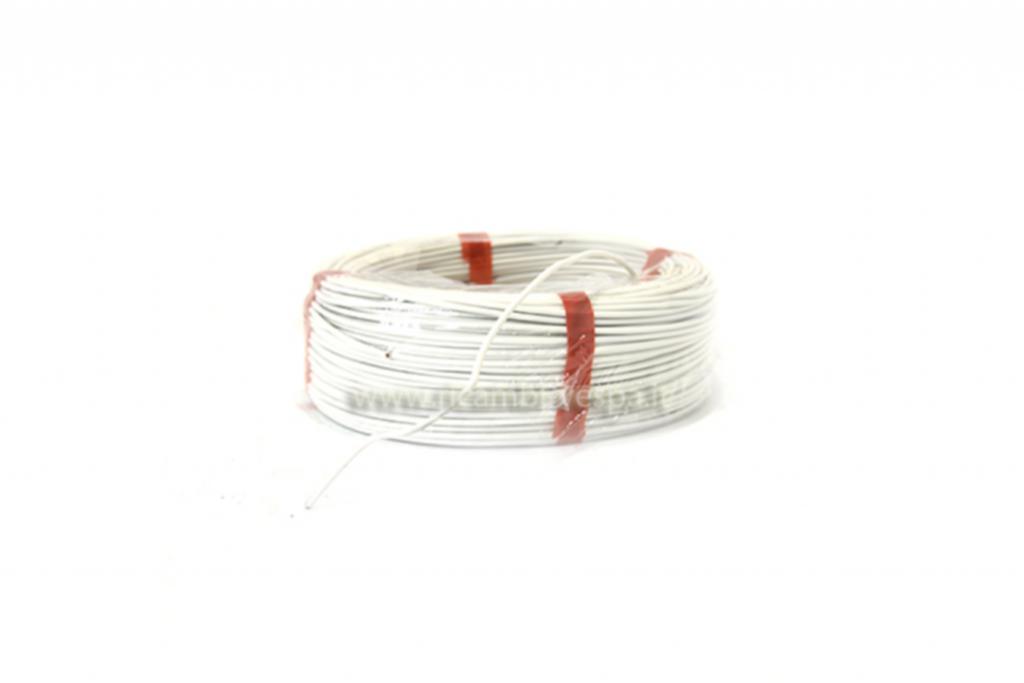 White silicone-rubber coated electric wire for stators and other elements 