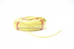 Yellow silicone-rubber coated electric wire for stators and other elements 