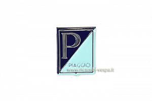 Grey molded plastic Piaggio plate 