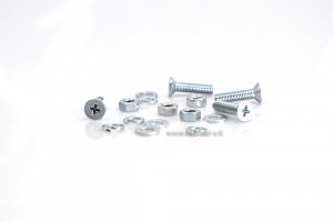Plate holder fixing countersunk screws kit (4pcs) for Vespa 50/125/150 Special-N / L / R-Primavera-VNB-VBB-VNA-GT-GL-Sprint 