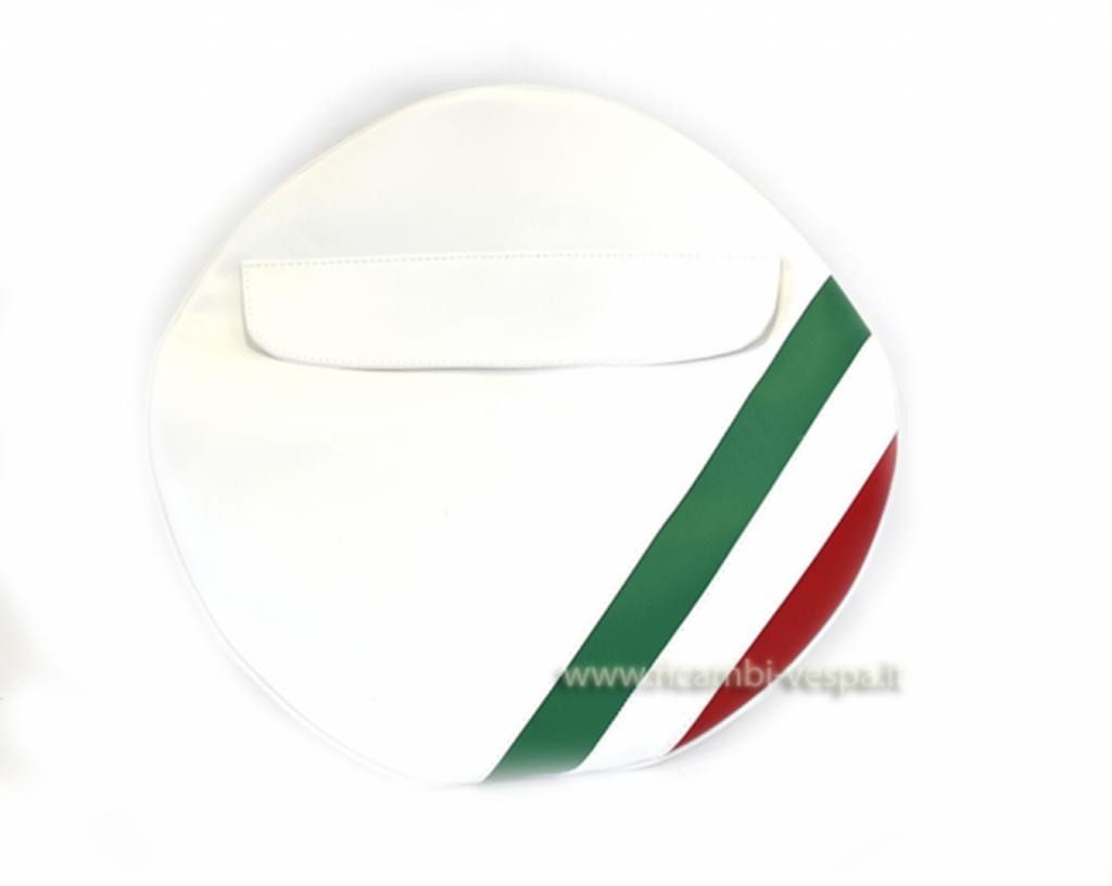 Spare wheel cover with Italian flag (10'') 