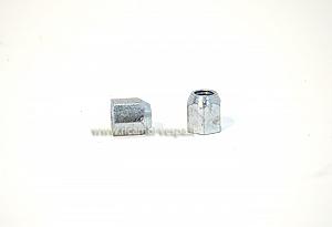 Pair of zinc plated nuts for saddle plate fixing 