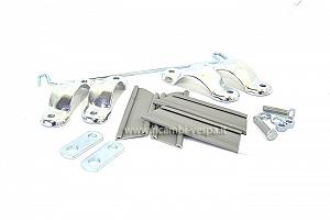 Windshield assembly kit including brackets and mounting clamps 