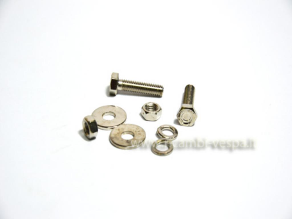 Nickel- plated mudguard fastening screws kit 