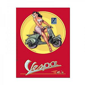 Tin-plated pin-up poster 