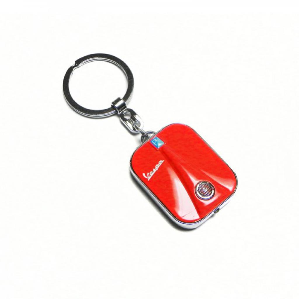 Red Vespa shield LED keychain 