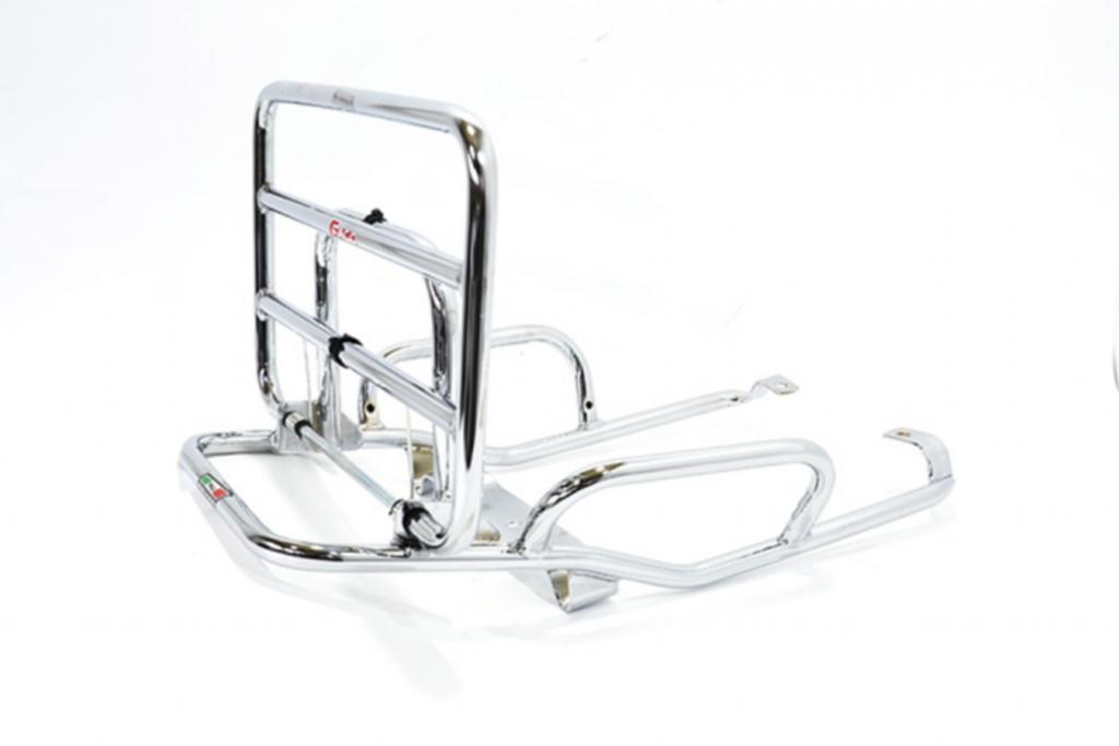 Chrome luggage carrier with handles 