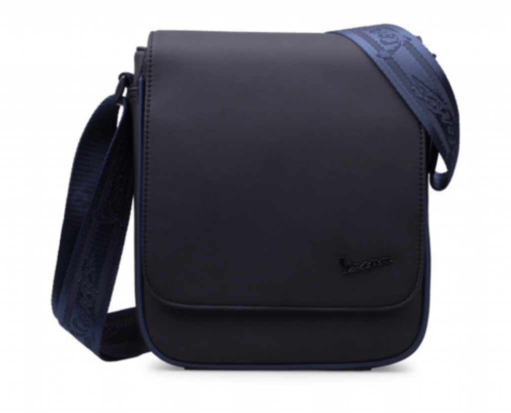 blue eco-leather shoulder bag 