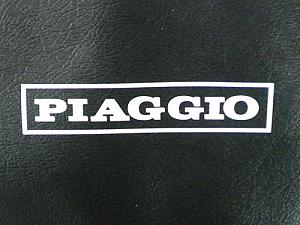 Nameplate Piaggio for seat 