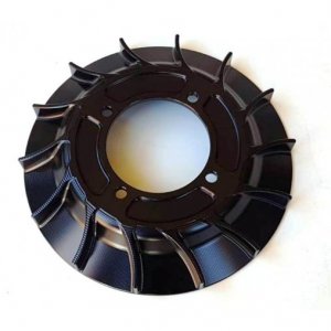 Fan for CNC / RACING VMC magnet flywheel in black anodized aluminum 